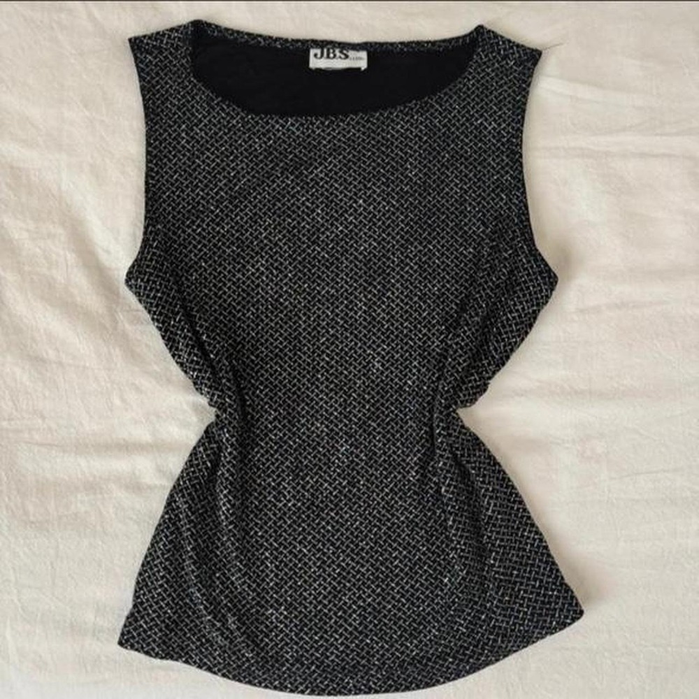 Y2K 2000s J.B.S Black Metallic Sparkly Tank